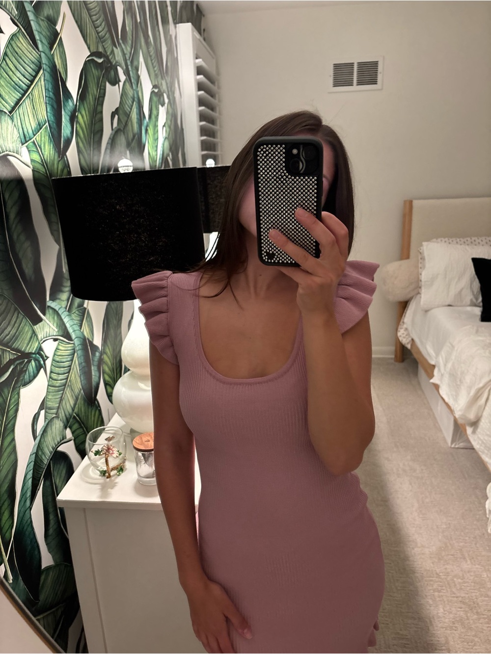 Rosy Pink Purple Mini Dress